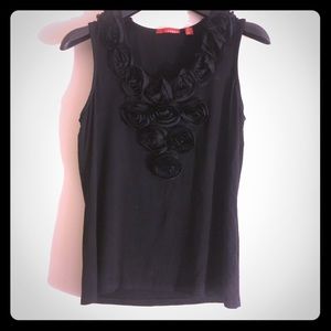 Cyrus Sleeveless Blouse with Rose Details